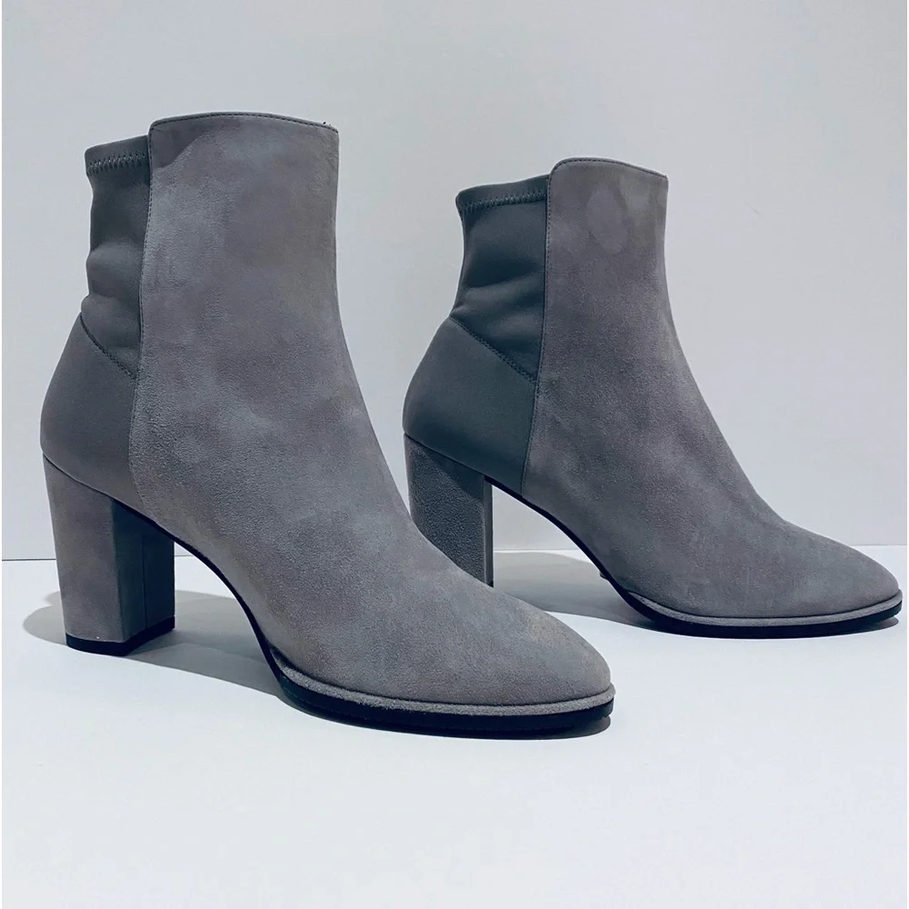 STUART WEITZMAN SUEDE LEATHER BOOTS.